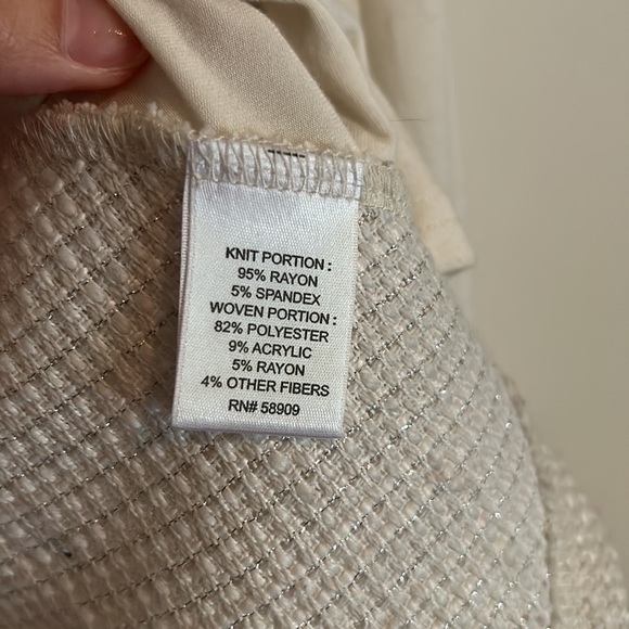 Gianni Bini Tweed Peplum Top SMALL - Picture 4 of 4